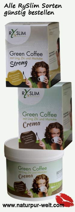 RySlim Grüner Kaffee - alle Sorten